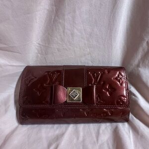 Louis Vuitton Sarah Amarante Portefeuille Vernis Wallet Long